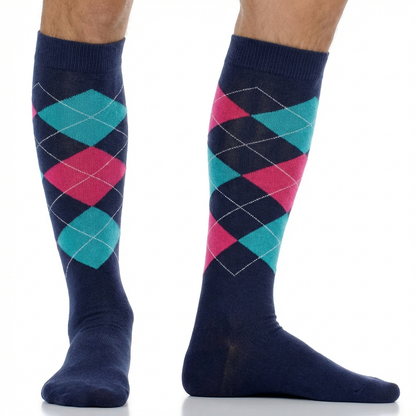 Kompressionssocken Unisex - Rautenmuster
